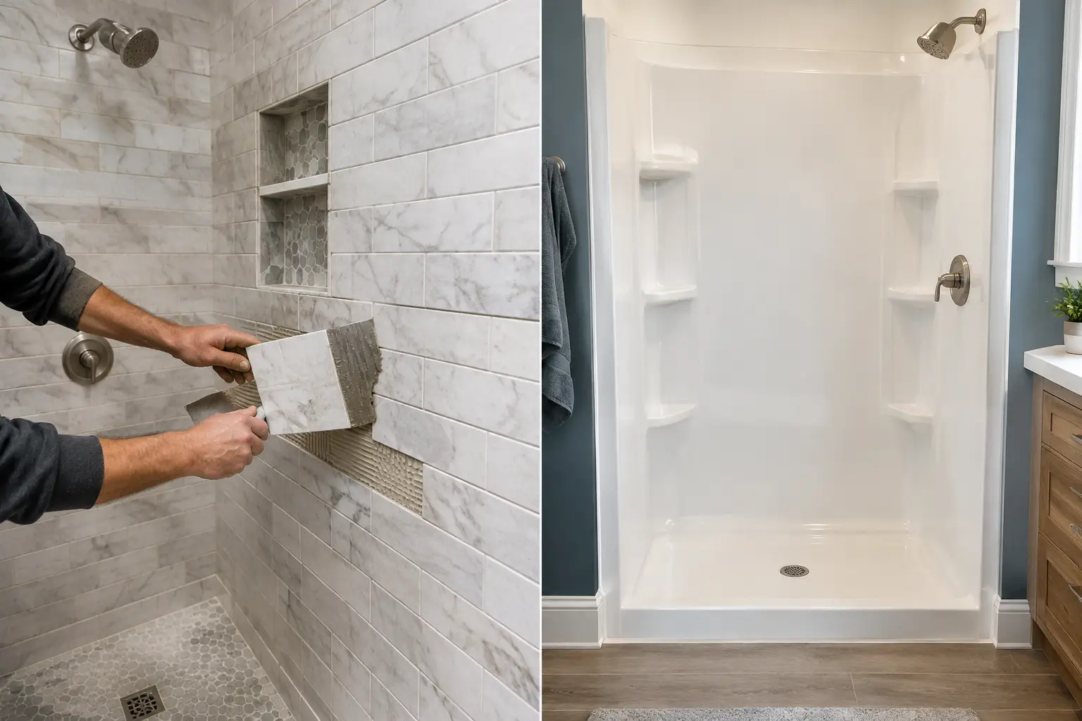 Tile Versus Acrylic Shower for Your Bathroom