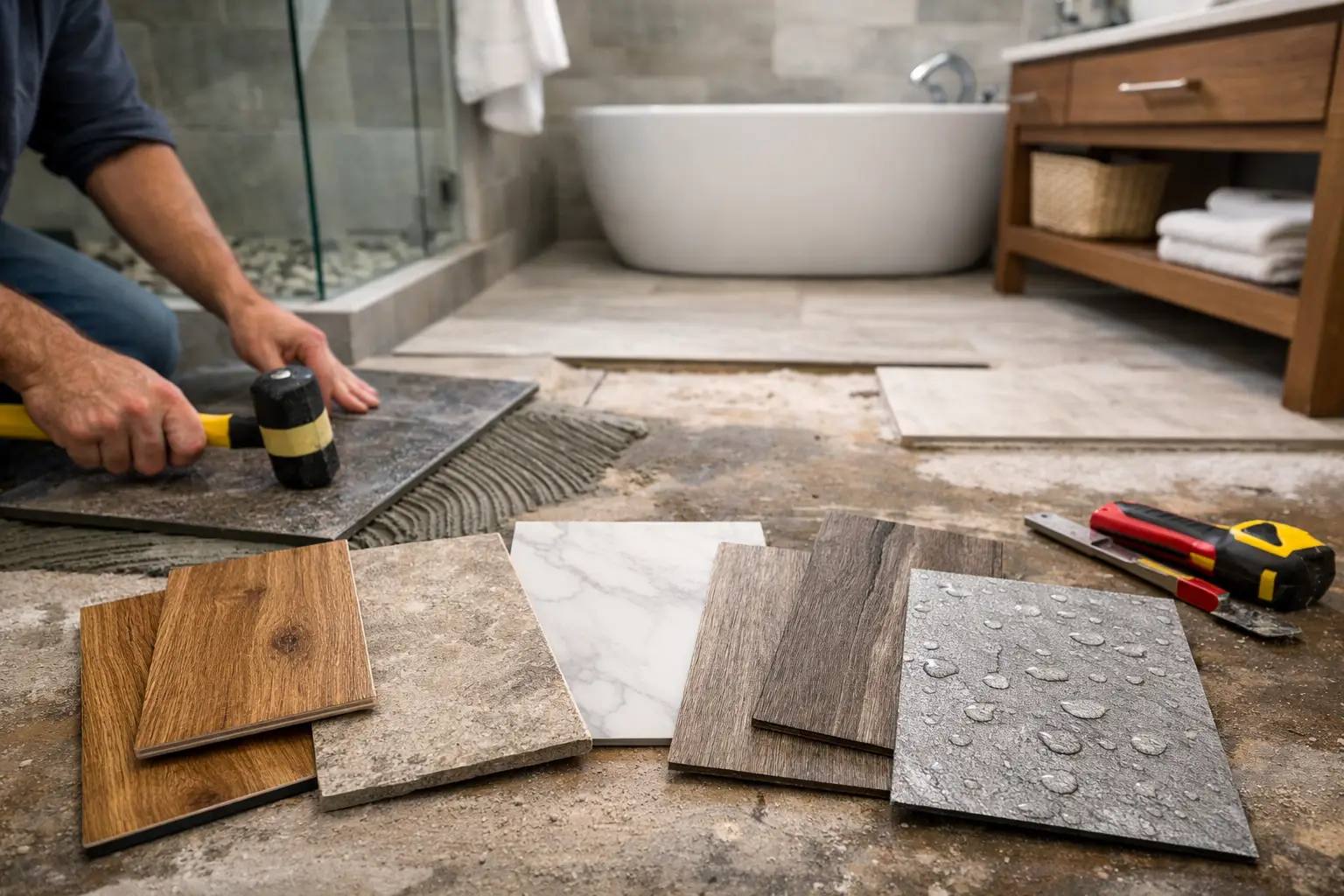 Best Bathroom Flooring for Moisture: 6 Choices